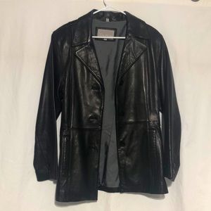 Juliet Michelle By Adler Jacket Size L Womens Black Soft Lamb Skin Leather